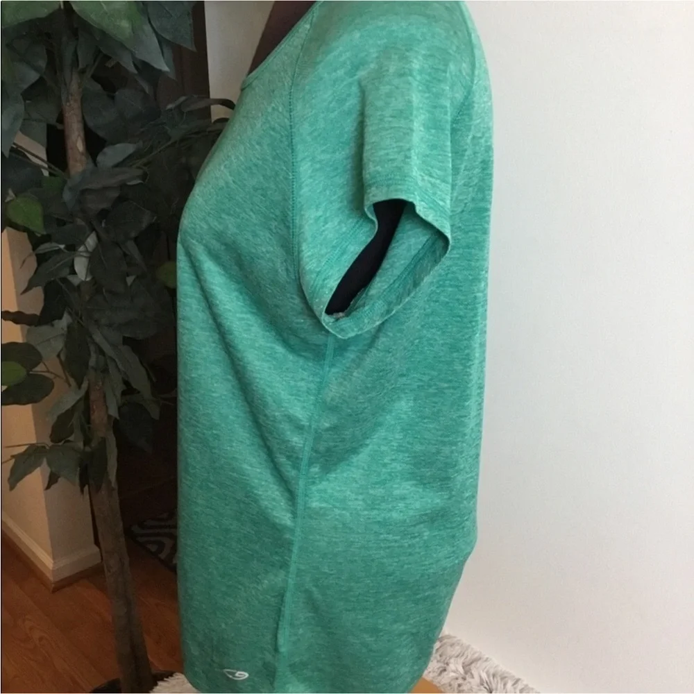 Champion Duodry short sleeve athletic tee Womans size XL green & gray - Picture 5 of 16